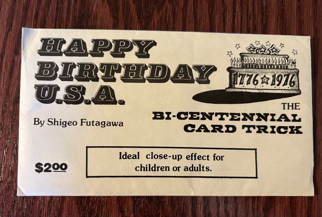 Happy Birthday USA: The Bi-Centennial Card Trick by Shigeo Futagawa